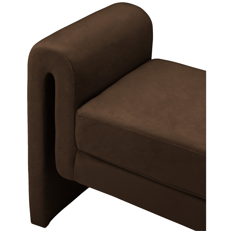 Meridian Furniture Stylus Brown Velvet Bench