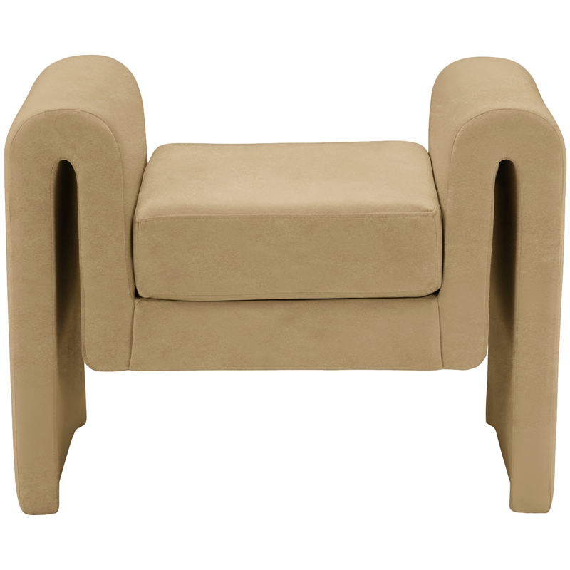 Meridian Furniture Stylus Camel Velvet Bench