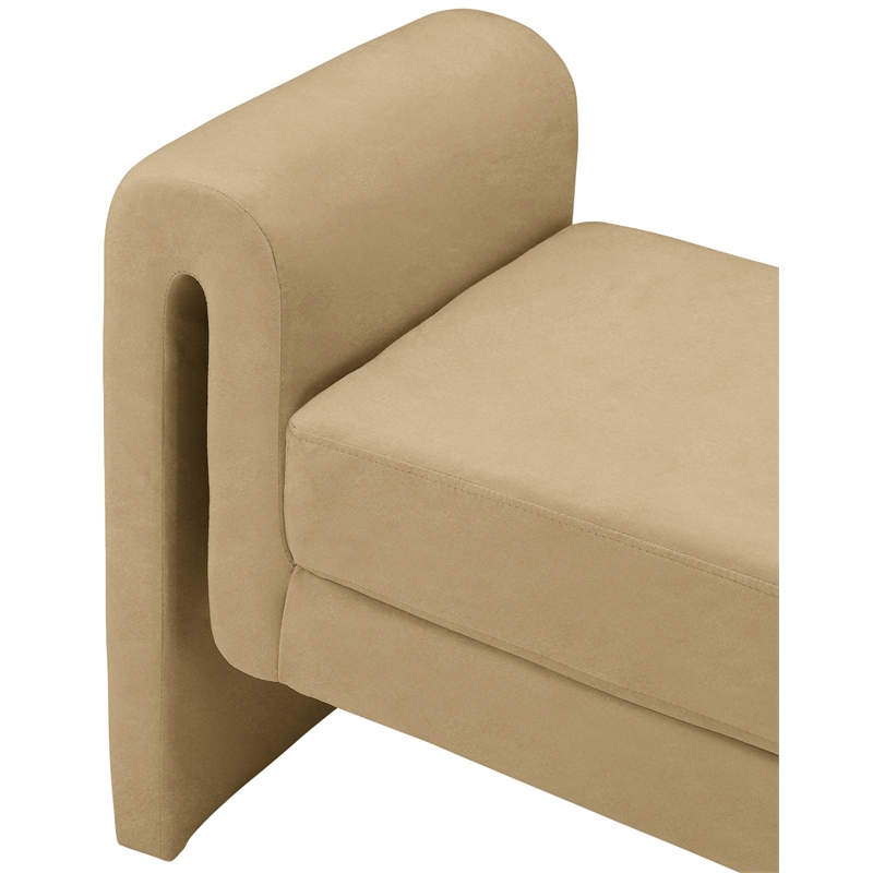Meridian Furniture Stylus Camel Velvet Bench