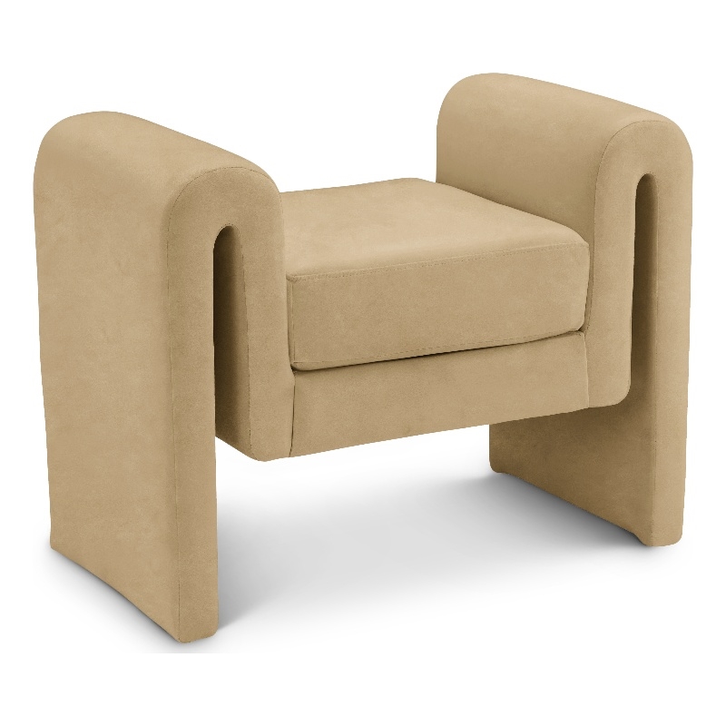 Meridian Furniture Stylus Camel Velvet Bench