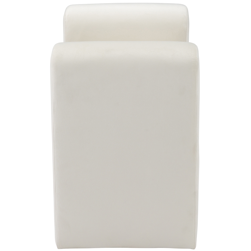 Meridian Furniture Stylus Cream Velvet Bench