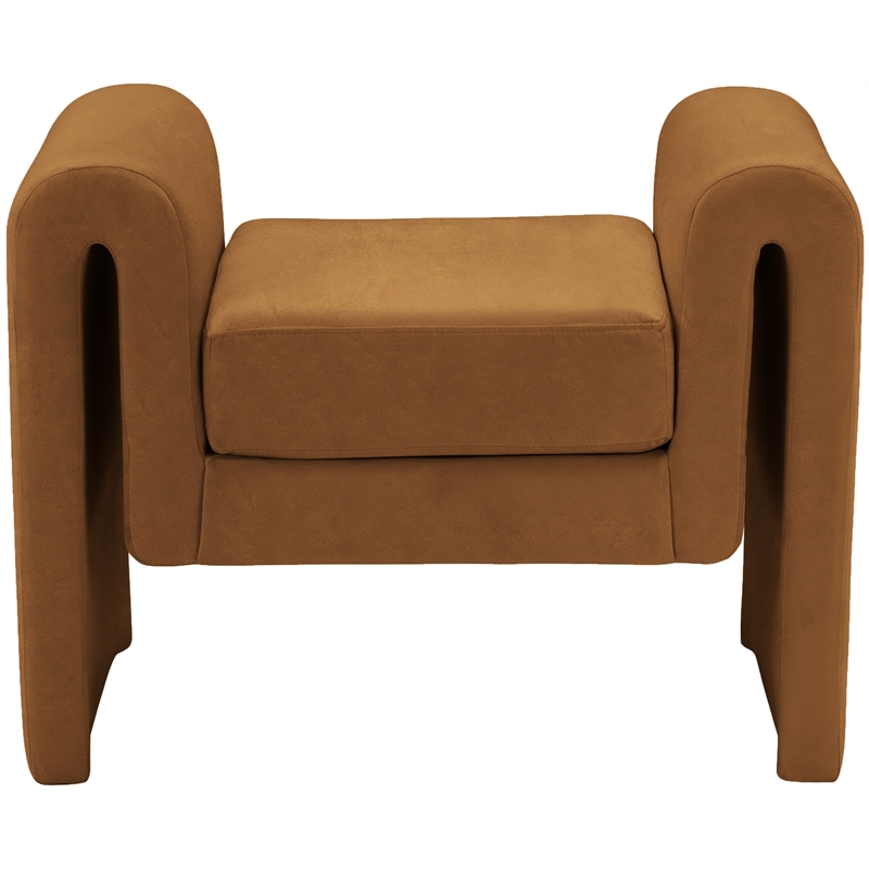 Meridian Furniture Stylus Saddle Velvet Bench