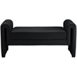 Meridian Furniture Stylus Black Velvet Bench