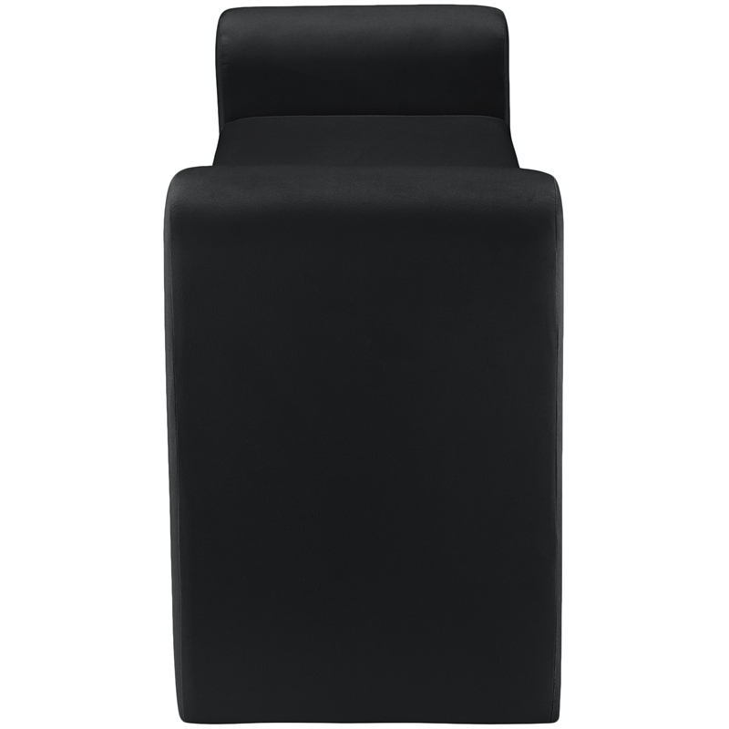 Meridian Furniture Stylus Black Velvet Bench