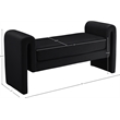 Meridian Furniture Stylus Black Velvet Bench