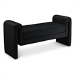 Meridian Furniture Stylus Black Velvet Bench