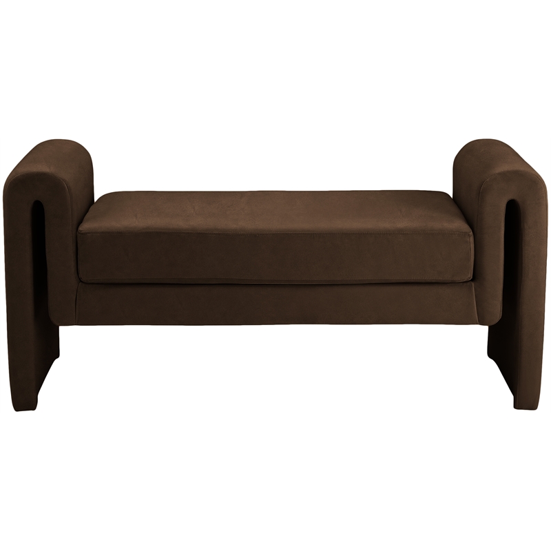 Meridian Furniture Stylus Brown Velvet Bench