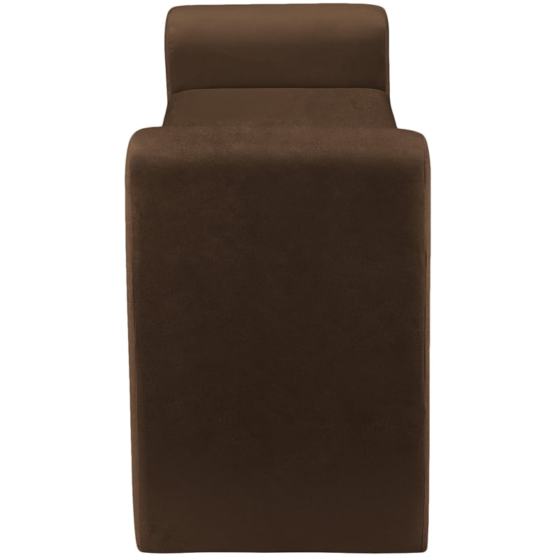 Meridian Furniture Stylus Brown Velvet Bench
