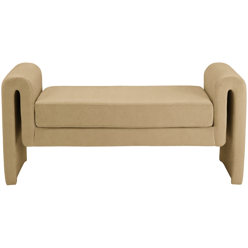 Meridian Furniture Stylus Camel Velvet Bench