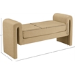 Meridian Furniture Stylus Camel Velvet Bench