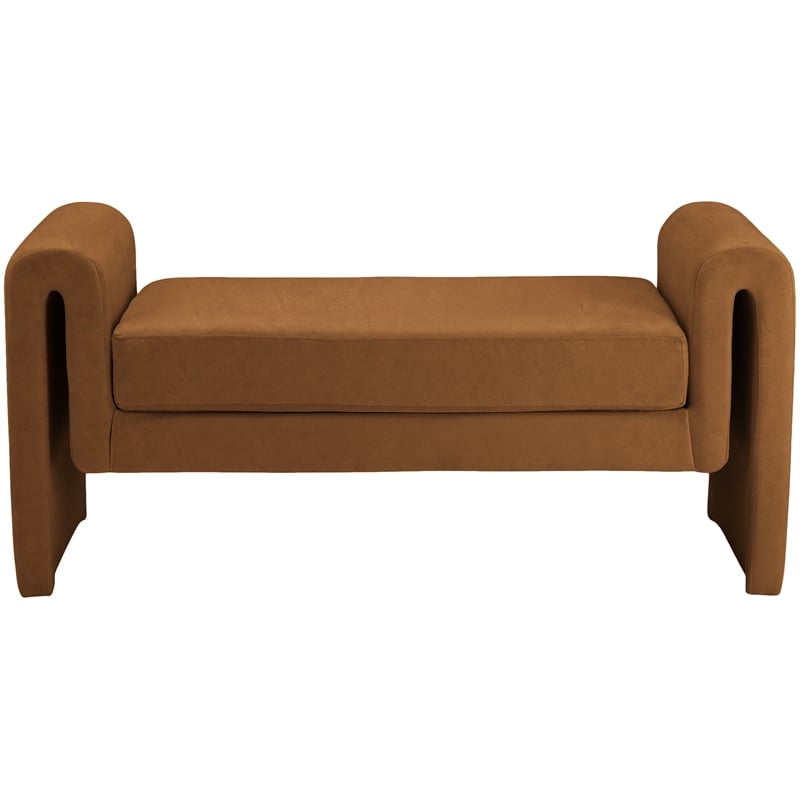 Meridian Furniture Stylus Saddle Velvet Bench