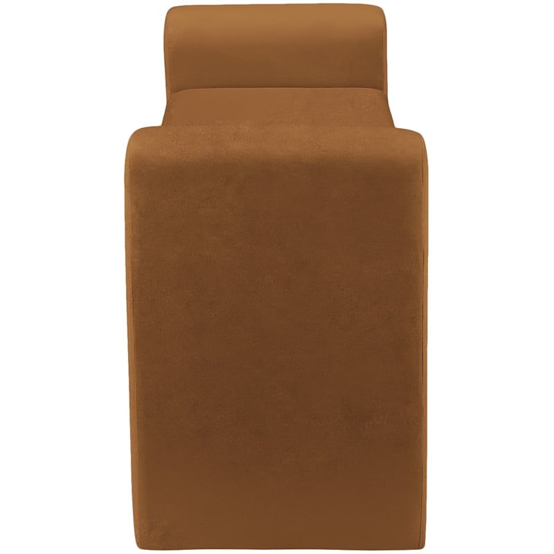 Meridian Furniture Stylus Saddle Velvet Bench