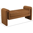 Meridian Furniture Stylus Saddle Velvet Bench