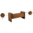 Meridian Furniture Stylus Saddle Velvet Bench