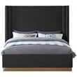 Meridian Furniture Halton Black Boucle Fabric King Bed
