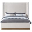 Meridian Furniture Halton Cream Boucle Fabric Queen Bed