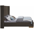 Meridian Furniture Halton Brown Boucle Fabric Queen Bed