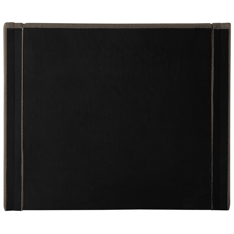 Meridian Furniture Halton Brown Boucle Fabric Queen Bed
