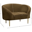 Meridian Furniture Ritz Brown Velvet Accent Chair