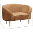 Meridian Furniture Ritz Saddle Velvet Accent Chair