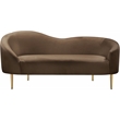Meridian Furniture Ritz Brown Velvet Loveseat