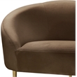 Meridian Furniture Ritz Brown Velvet Loveseat
