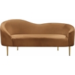 Meridian Furniture Ritz Saddle Velvet Loveseat