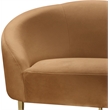 Meridian Furniture Ritz Saddle Velvet Loveseat