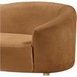 Meridian Furniture Ritz Saddle Velvet Loveseat