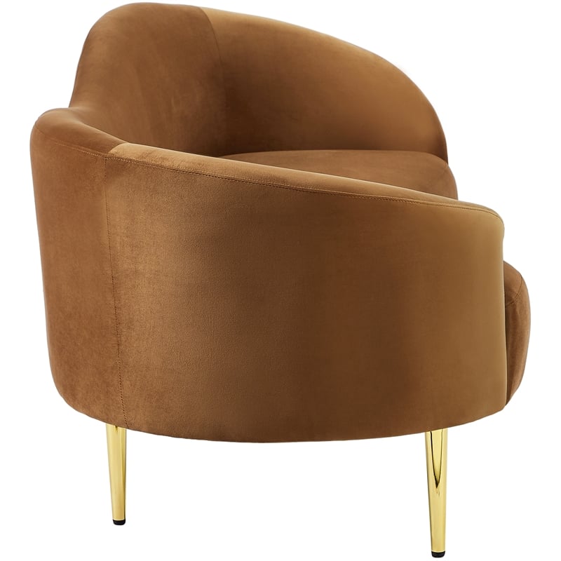 Meridian Furniture Ritz Saddle Velvet Sofa