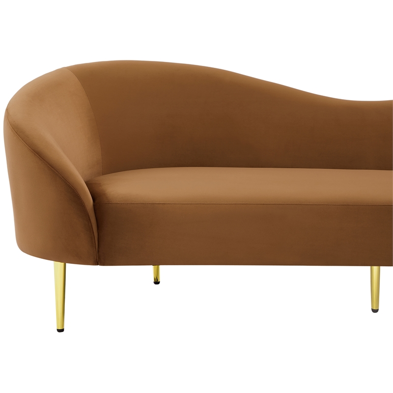Meridian Furniture Ritz Saddle Velvet Sofa