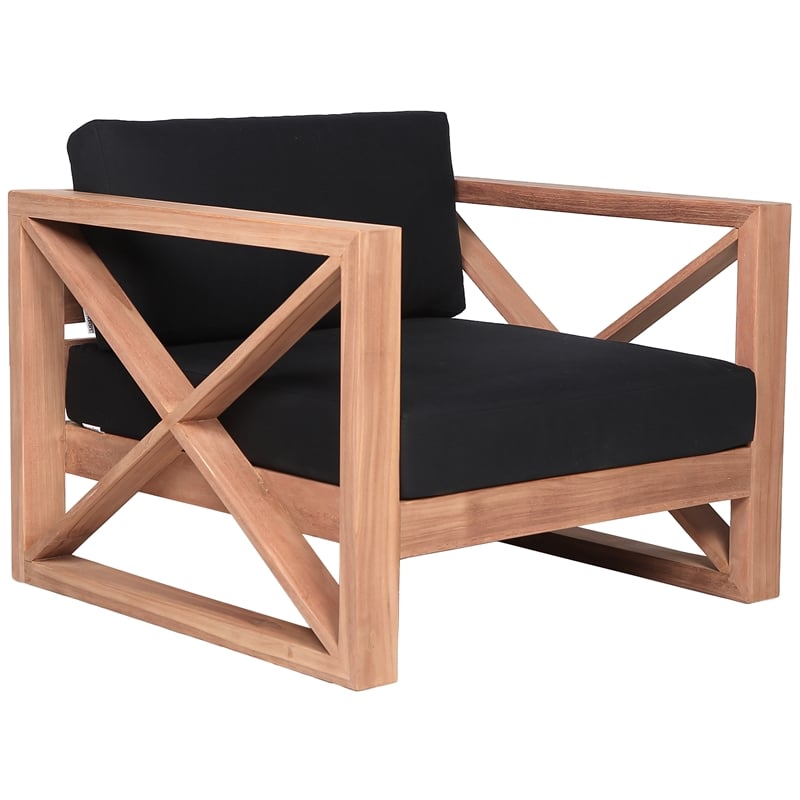 Meridian Furniture Anguilla Black Water Resisting Outdoor Chair