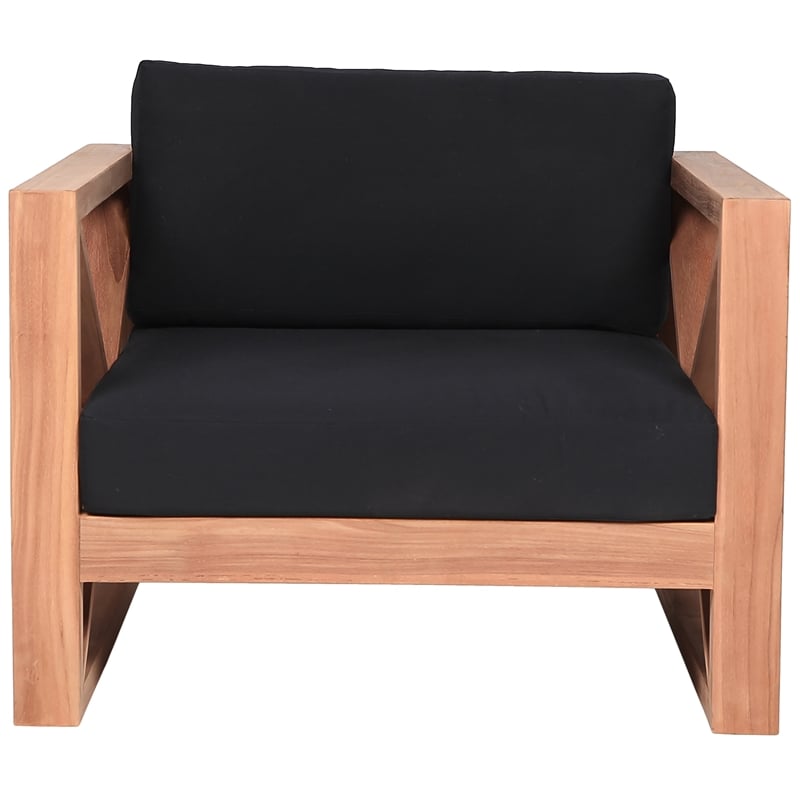 Meridian Furniture Anguilla Black Water Resisting Outdoor Chair