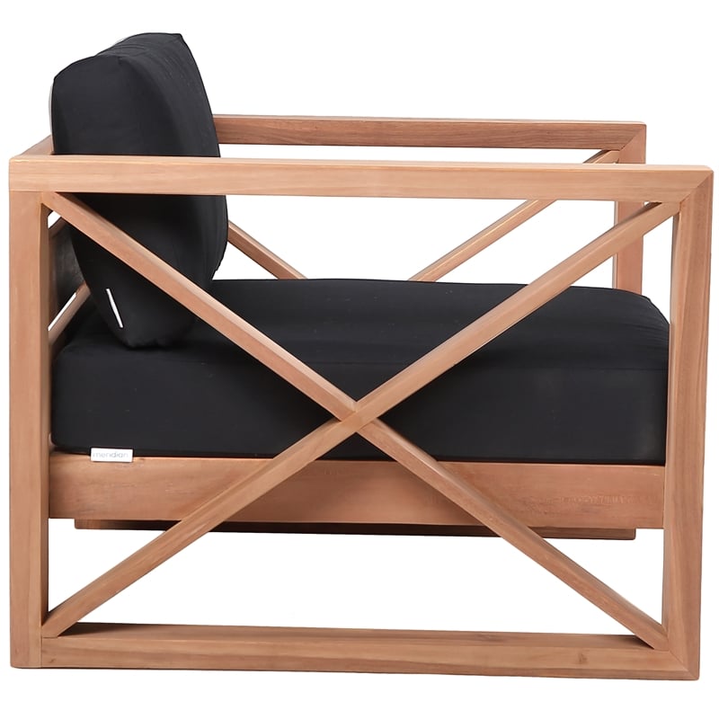 Meridian Furniture Anguilla Black Water Resisting Outdoor Chair