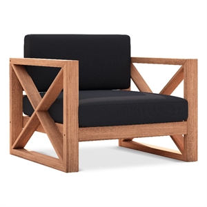 meridian furniture anguilla black water resisting outdoor chair