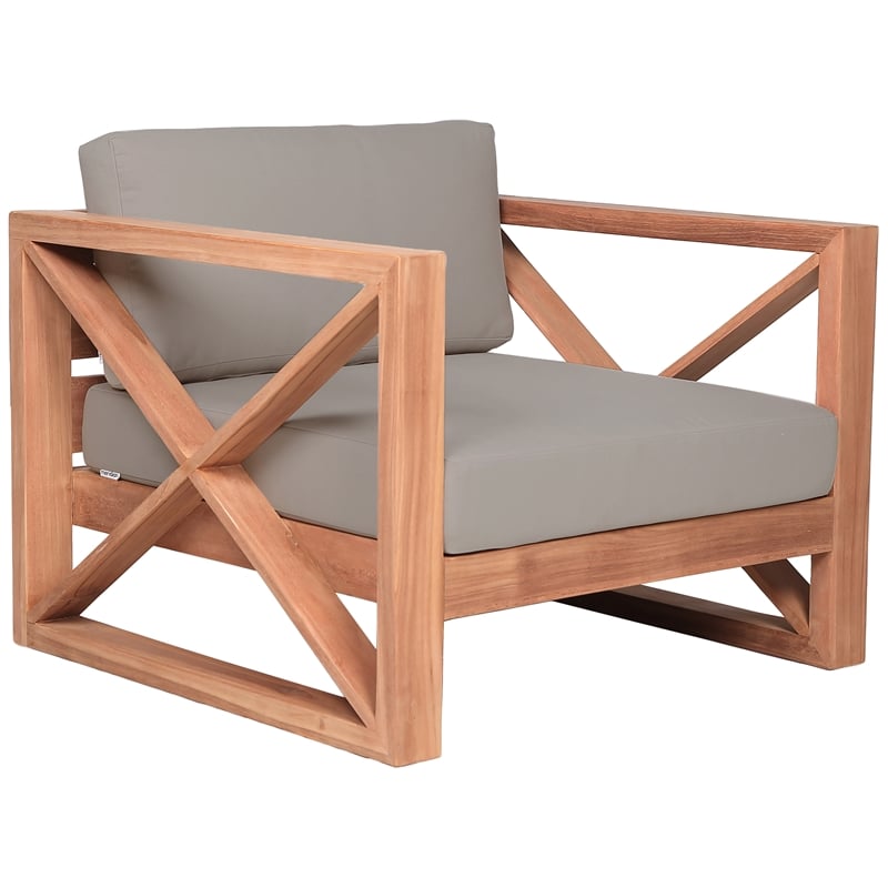 Meridian Furniture Anguilla Grey Water Resisting Outdoor Chair