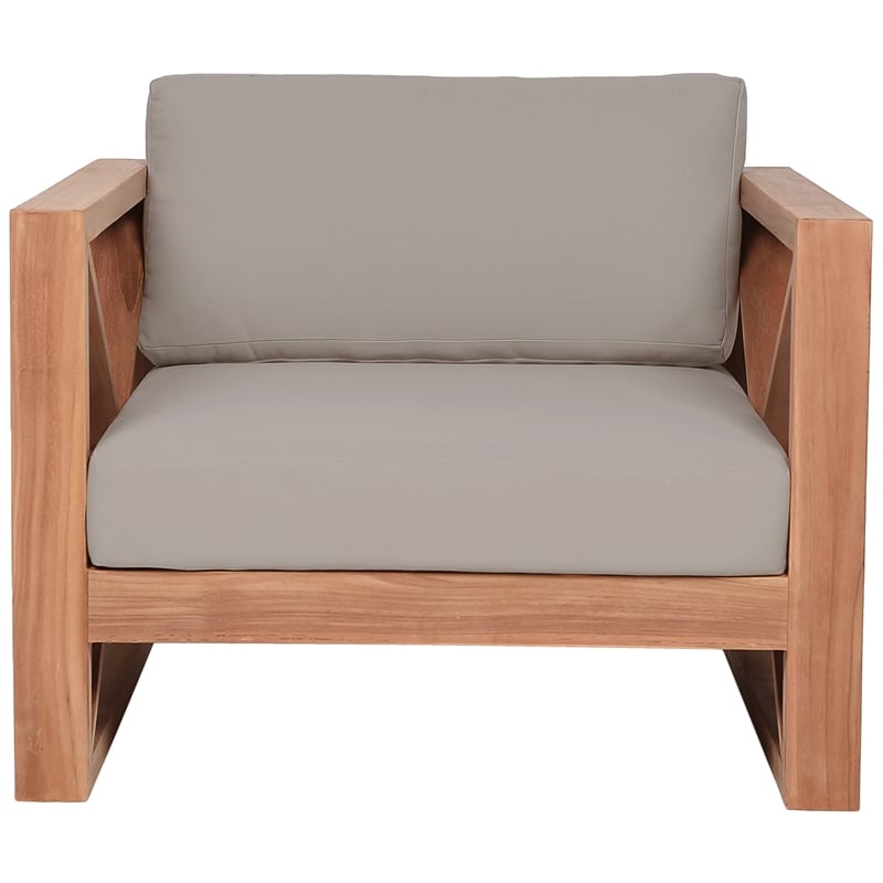 Meridian Furniture Anguilla Grey Water Resisting Outdoor Chair