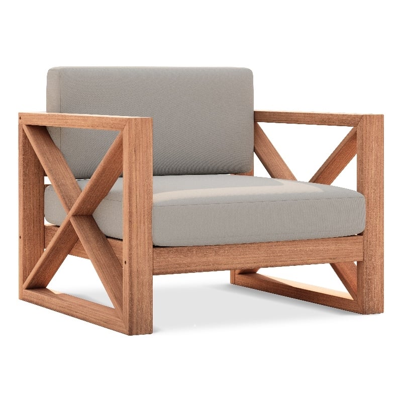 Meridian Furniture Anguilla Grey Water Resisting Outdoor Chair