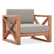 Meridian Furniture Anguilla Grey Water Resisting Outdoor Chair