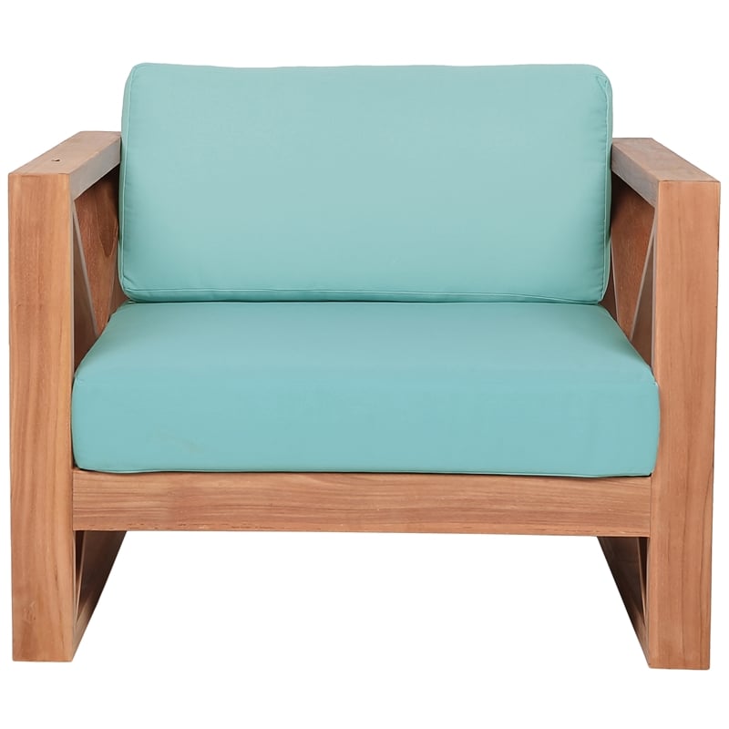 Meridian Furniture Anguilla Blue Water Resisting Outdoor Chair