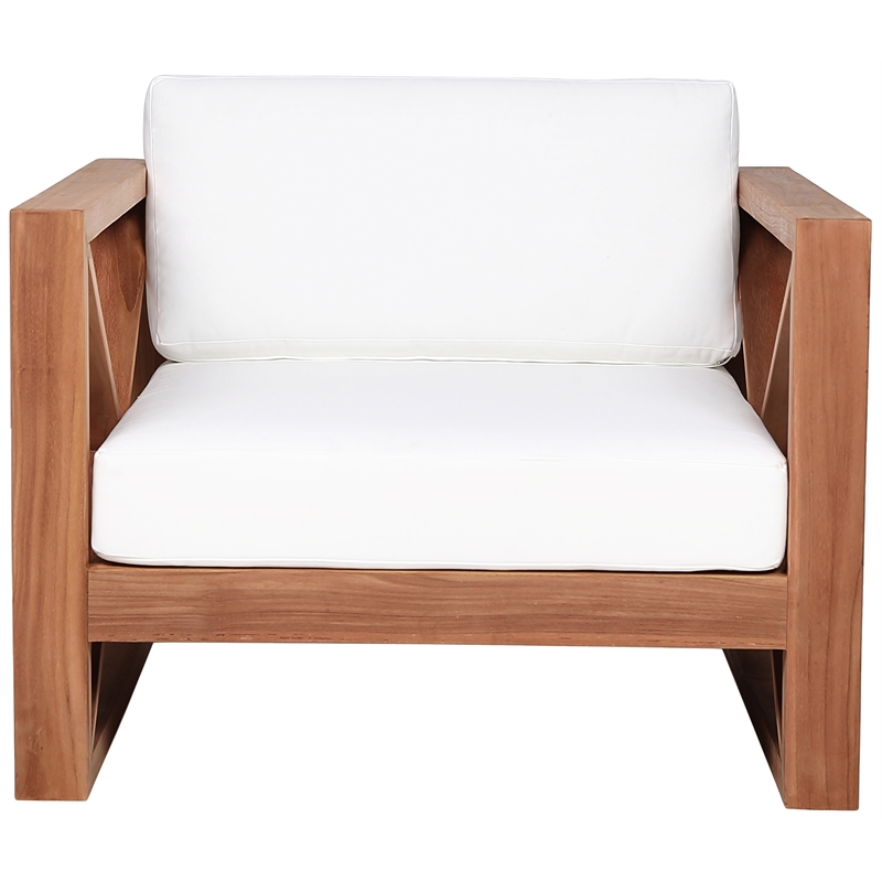 Meridian Furniture Anguilla Off White Water Resisting Outdoor Chair