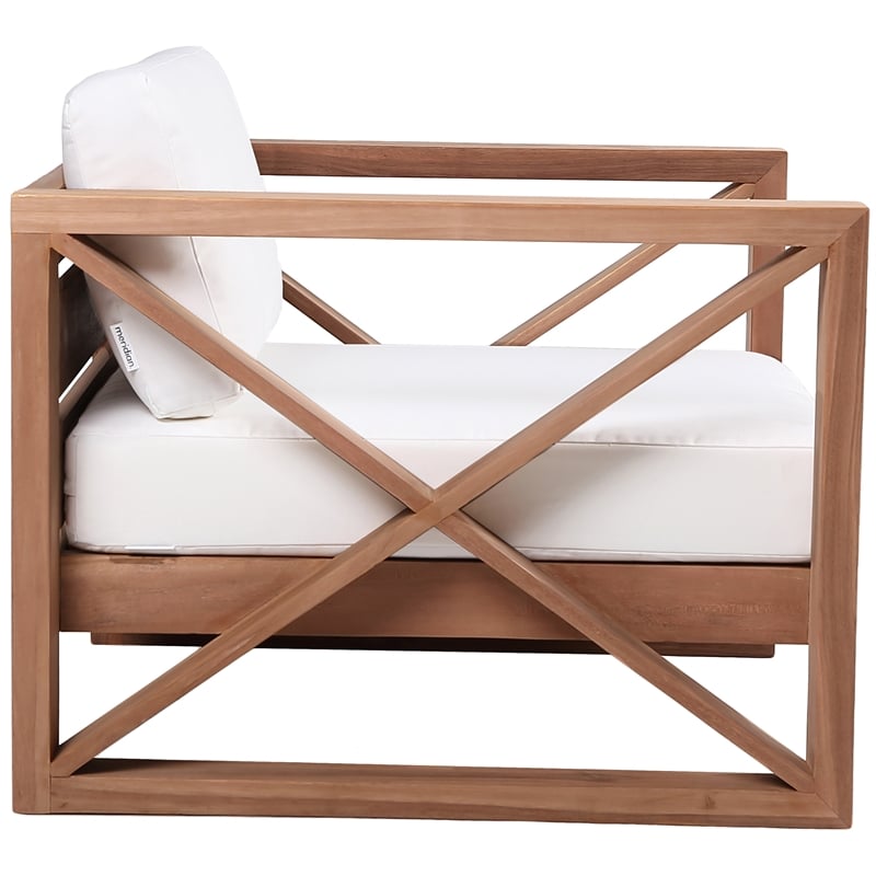 Meridian Furniture Anguilla Off White Water Resisting Outdoor Chair