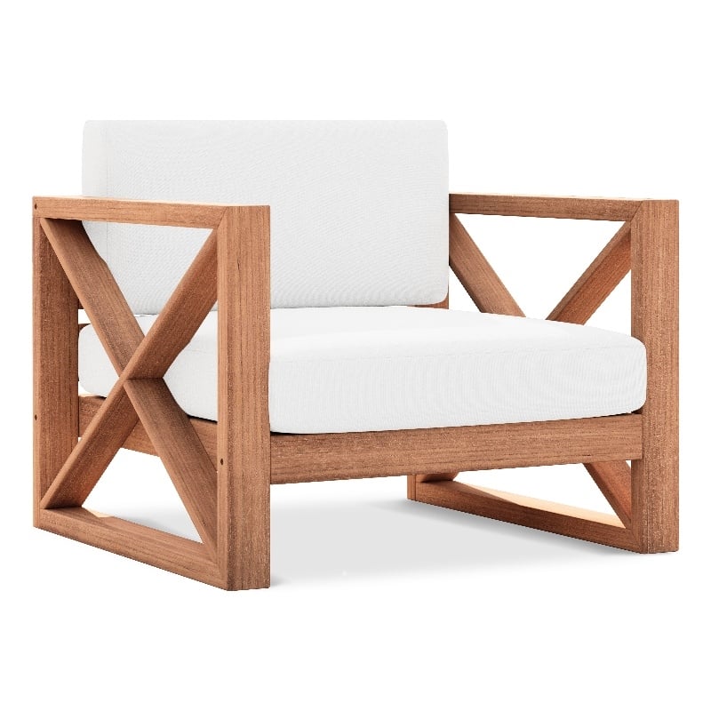 Meridian Furniture Anguilla Off White Water Resisting Outdoor Chair