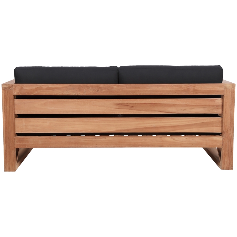 Meridian Furniture Anguilla Black Water Resisting Outdoor Loveseat