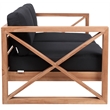 Meridian Furniture Anguilla Black Water Resisting Outdoor Loveseat