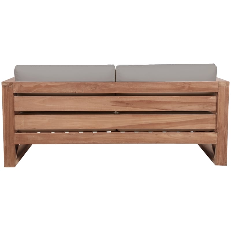 Meridian Furniture Anguilla Grey Water Resisting Outdoor Loveseat