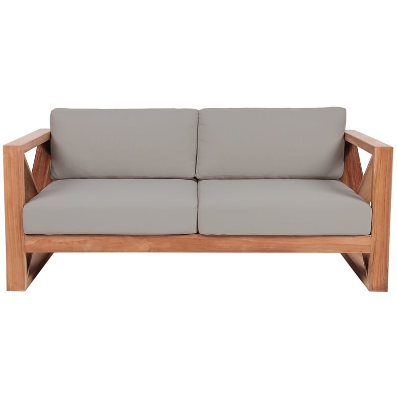 Meridian Furniture Anguilla Grey Water Resisting Outdoor Loveseat