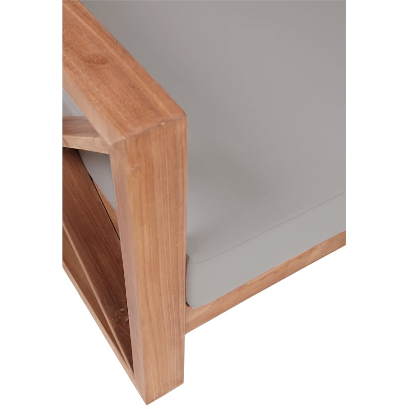 Meridian Furniture Anguilla Grey Water Resisting Outdoor Loveseat