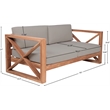 Meridian Furniture Anguilla Grey Water Resisting Outdoor Loveseat