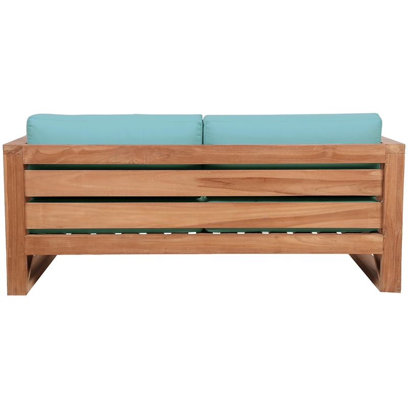 Meridian Furniture Anguilla Blue Water Resisting Outdoor Loveseat